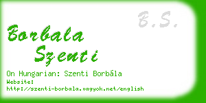 borbala szenti business card