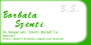 borbala szenti business card